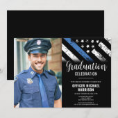 Politie Graduation Party Wetshandhaving Foto Kaart (Voorkant / Achterkant)