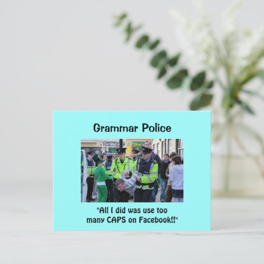 Politie Grammar - Briefkaarten (Staand voorkant)