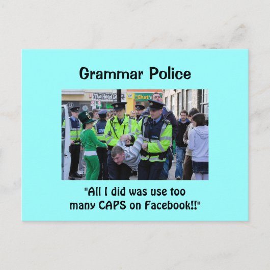 Politie Grammar - Briefkaarten (Voorkant)