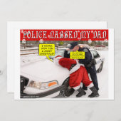 Politie greep mijn vader feestdagenkaart (Voorkant / Achterkant)