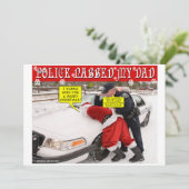 Politie greep mijn vader feestdagenkaart (Staand voorkant)