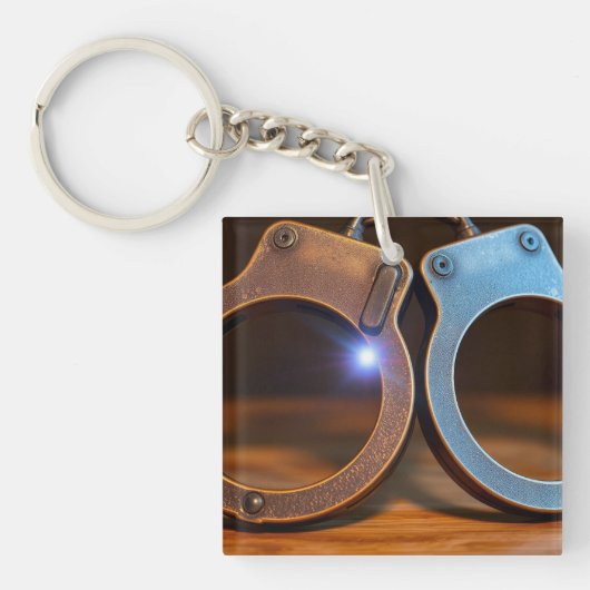 Politie handboeien sleutelhanger (voorkant)