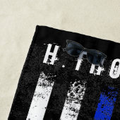 Politie heeft Amerikaanse vlag aangepast Strandlaken (In situ)