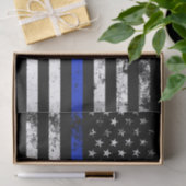 Politie heeft de vlag van een verbijsterde Amerika Tissuepapier (Geschenk)