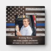 Politie-herdenkingsmonument Ter nagedachtenis aan  Fotoplaat (Voorkant)