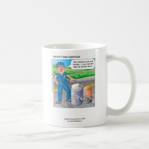 Politie Humor Aanranding en Slaan Grappige Koffiem Koffiemok
