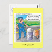 Politie Humor-Briefkaarten en Batterij Funny Briefkaart (Voorkant / Achterkant)