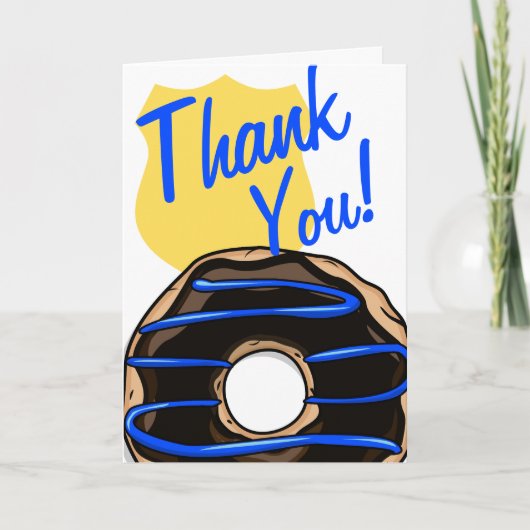 Politie-Humor Thin Blue Line Doughnut Bedankkaart (Voorkant)