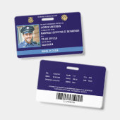 Politie Identificatiebewijs Badge (Voor- en achterkant)