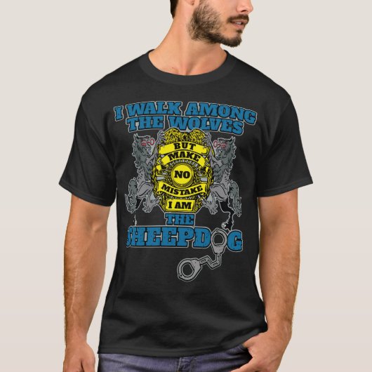 Politie ik ben de Sheepdog T-shirt (Voorkant)