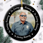 Politie in het liefhebben van Memory Fallen Office Keramisch Ornament