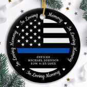 Politie in het liefhebben van Memory Fallen Office Keramisch Ornament