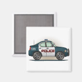 Politie Interceptor Auto Cop Auto Vierkante Magnee Magneet (Voorkant / Achterkant)