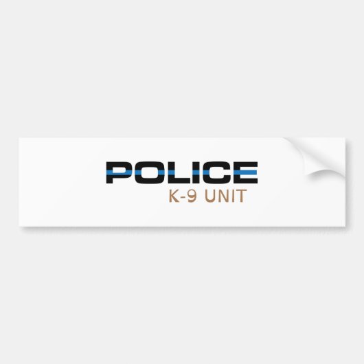 Politie-K-9-eenheid Bumpersticker (Voorkant)