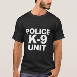 Politie K-9 Eenheid Front Back Print Wetshandhaver T-shirt