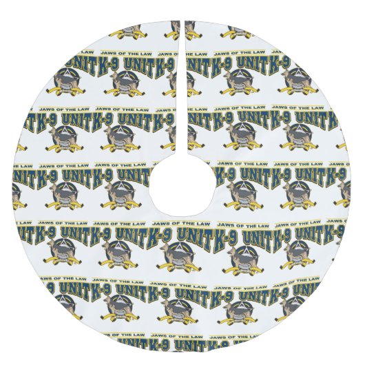 Politie-K-9-eenheid Kerstboom Rok (Voorkant)