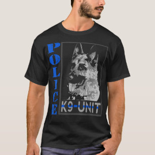 Politie K-9 eenheid Thin Blue Line Officer Dog Ger T-shirt