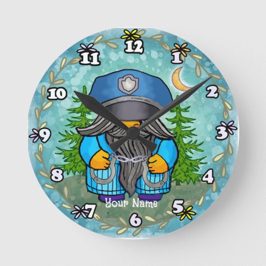 Politie kabouter ronde klok (Voorkant)