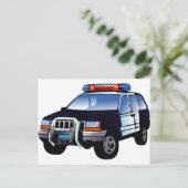 Politie Kantoor ontwerpt auto Digitale kunstbestem Briefkaart (Staand voorkant)
