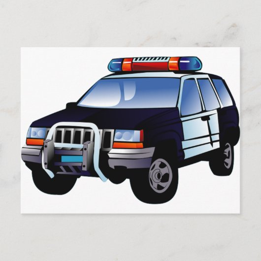 Politie Kantoor ontwerpt auto Digitale kunstbestem Briefkaart (Voorkant)