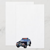Politie Kantoor ontwerpt auto Digitale kunstbestem Briefpapier (Voorkant / Achterkant)