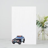 Politie Kantoor ontwerpt auto Digitale kunstbestem Briefpapier (Staand voorkant)