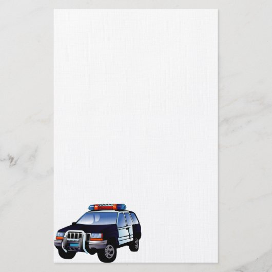 Politie Kantoor ontwerpt auto Digitale kunstbestem Briefpapier (Voorkant)