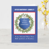 Politie Kantoor Religieuze Kerstmis Dank je wel. Kaart (Gele Bloem)