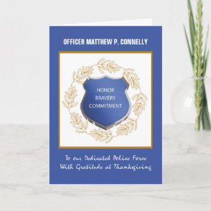 Politie Kantoor Thanksgiving Hartelijk dank Kaart