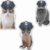 Politie kat sticker (Voorkant)