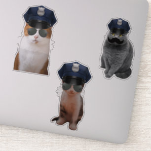 Politie kat sticker