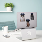 Politie kat sticker (Laptop op bureau)