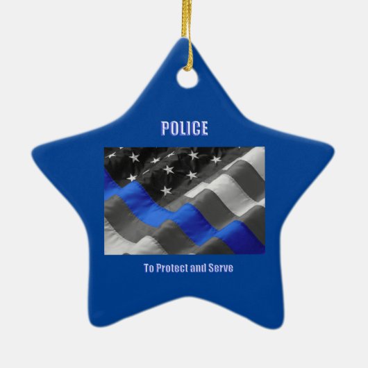 politie keramisch ornament (Achterkant)