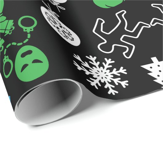 Politie Kerst Decoratief Cadeaupapier (Rol Hoek)