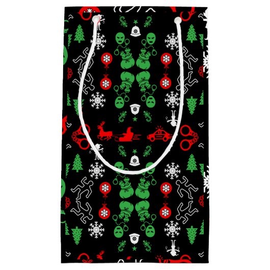 Politie Kerst Decoratief Klein Cadeauzakje (Voorkant)