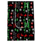 Politie Kerst Decoratief Medium Cadeauzakje (Achterkant)