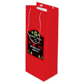 Politie Kerst Decoratieve Fles Wijn Cadeautas (Voorkant Gekanteld)