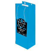 Politie Kerst Decoratieve Fles Wijn Cadeautas (Achterkant Gekanteld)