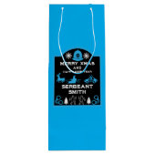 Politie Kerst Decoratieve Fles Wijn Cadeautas (Achterkant)