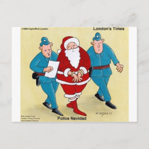 Politie Kerstmis Grappige Kerstman Cadeaus & Kaart