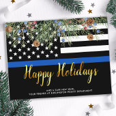 Politie Kerstmis Prettige feestdagen Thin Blue Lin