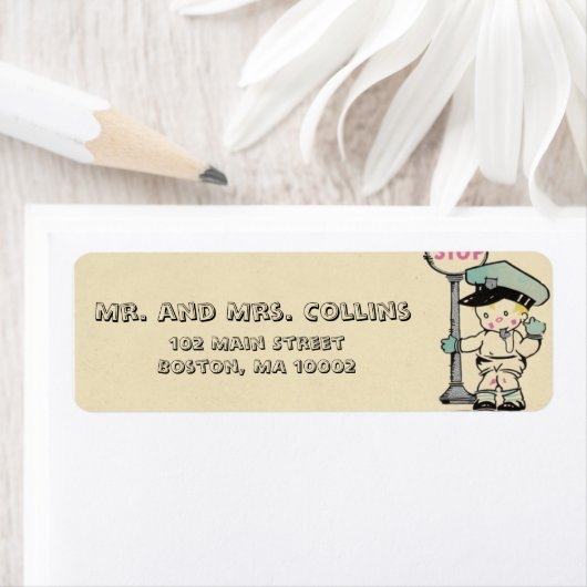 Politie Kind Adresetiketten Etiket (Insitu)