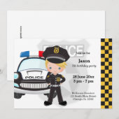 Politie kinder partij kaart (Voorkant / Achterkant)