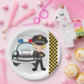 Politie kinder partij papieren bordje (Feest)