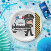 Politie kinder partij papieren bordje (Feest)