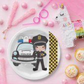 Politie kinder partij papieren bordje (Feest)