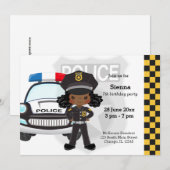 Politie kinderfeestje kaart (Voorkant / Achterkant)