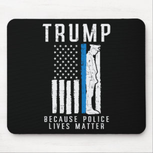 Politie leeft probleem Pro Trump Thin Blue Line US Muismat