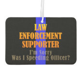 Politie LEO-supporter met blauwe lijn Luchtverfrisser (Achterkant)
