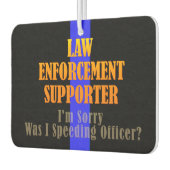 Politie LEO-supporter met blauwe lijn Luchtverfrisser (Links)